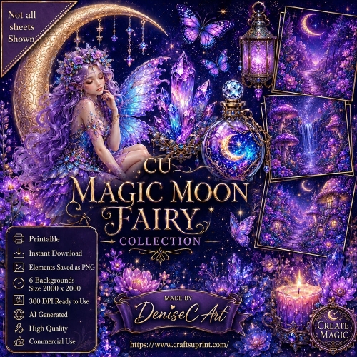 CU Moon Magic Fairy Clipart