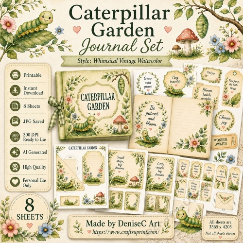 Caterpillar Garden Journal Kit