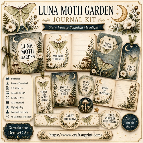 Lunar Moth Garden Journal Kit