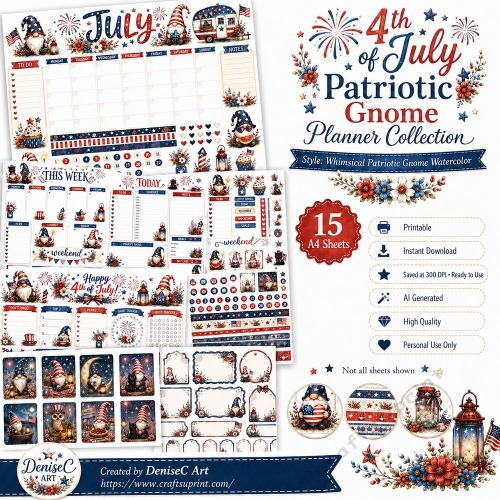 4th of July Patriotic Gnome