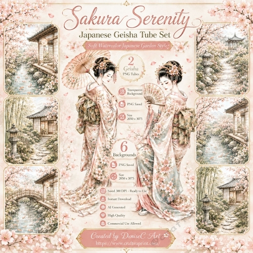 Sakura Serenity Geisha Tubes
