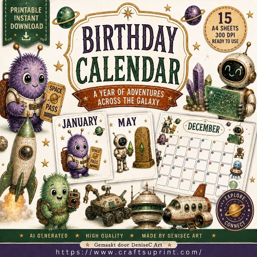 Sci Fi Birthday Calendar
