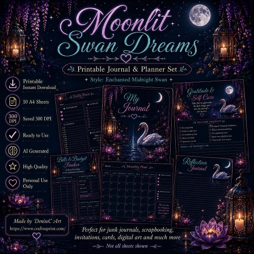Moonlit Swan Dreams