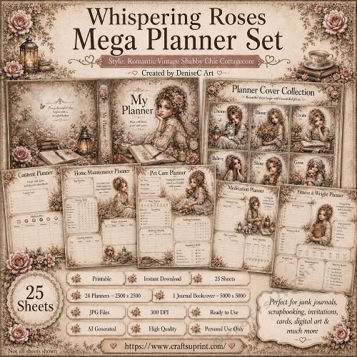 Whispering Roses Planner