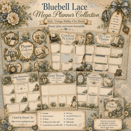 Bluebell Lace Planner