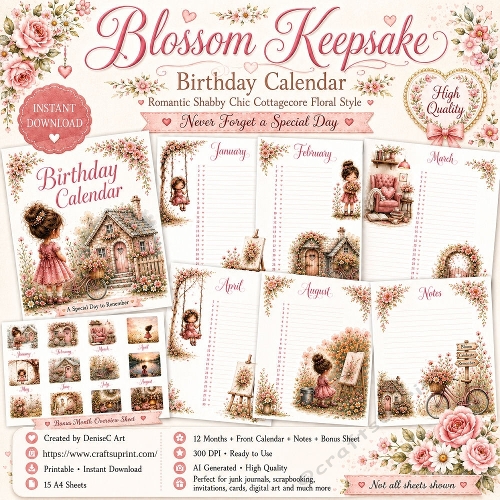 Blossom Keepsake Birthday Calendar