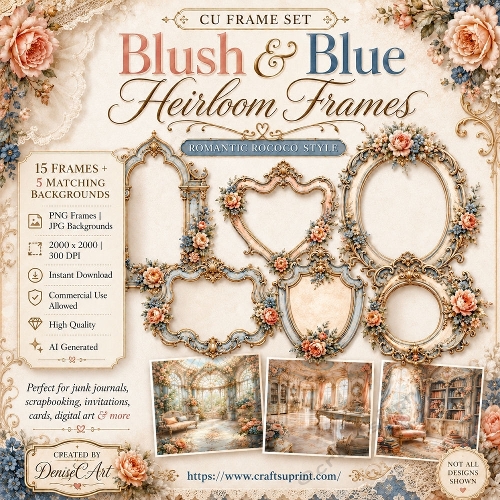 CU Blush and Blue Frame Set