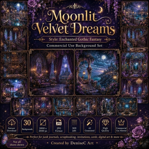 CU Moonlit Velvet Dreams Backgrounds