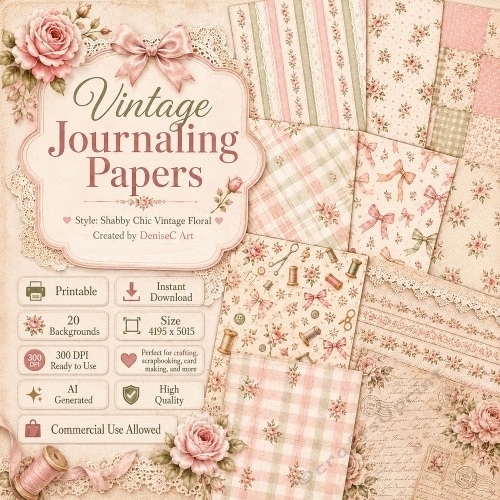 CU Vintage Journaling Papers