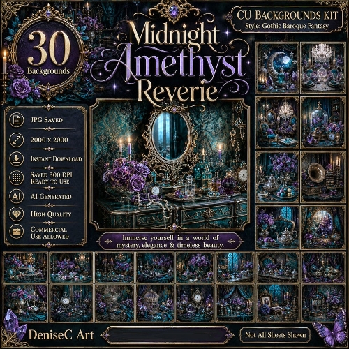 Midnight Amethyst Reverie CU Backgrounds