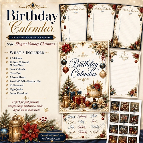 Christmas Birthday Calendar