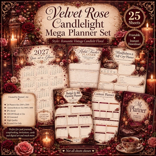 Velvet Rose Candlelight Planner