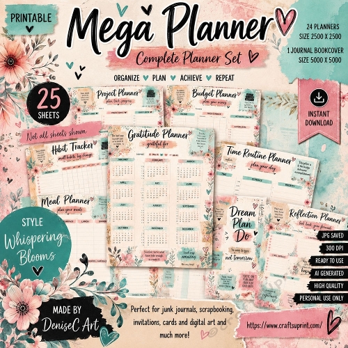 Whispering Blooms Planner