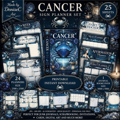 Cancer Sign Planner Set
