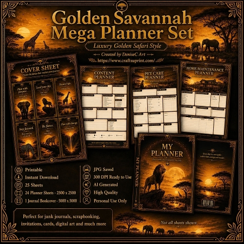 Golden Savannah Planner