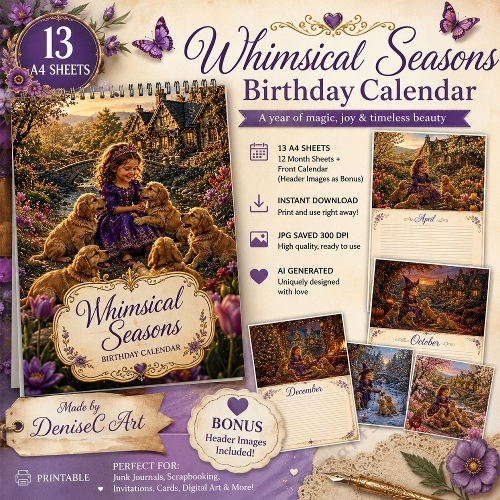  Whimsical Seasons Birthday Calendar