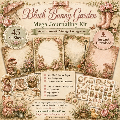 Blush Bunny Garden Journal Kit