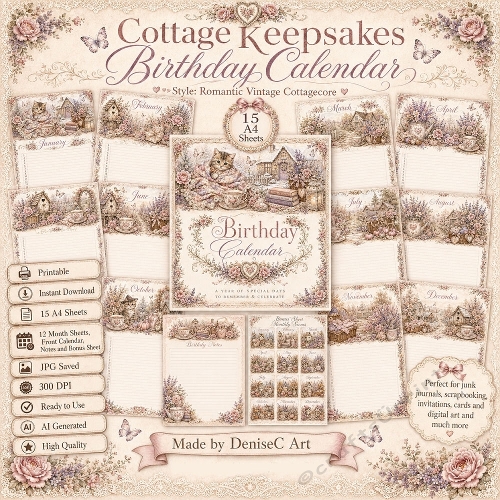 Cottage Keepsakes Birthday Calendar