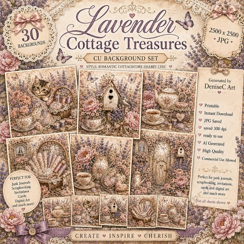 Lavender Cottage Treasures Backgrounds