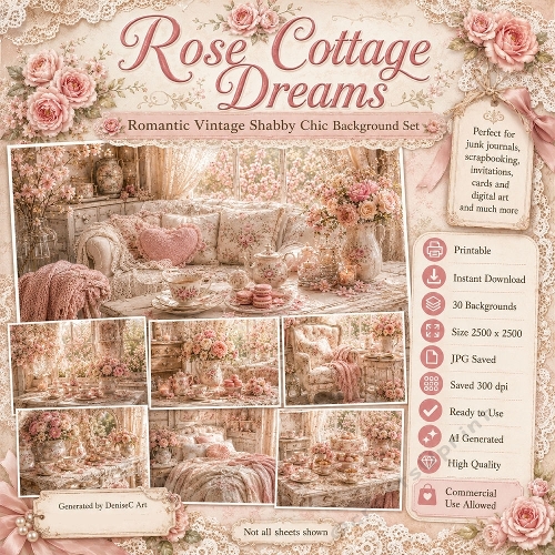 Rose Cottage Dreams Backgroudns
