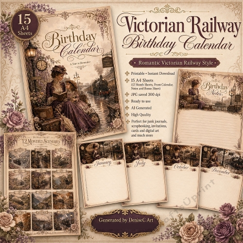 Victorian Railway Birthday Calendar