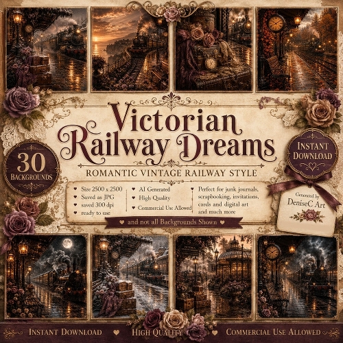 Victorian Railway Dreams Backgrounds