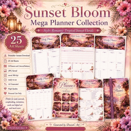 Sunset Bloom Planner