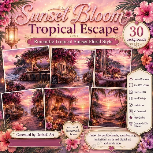 Sunset Bloom Backgrounds