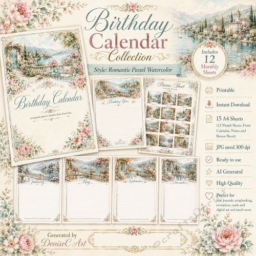 Blooming Days Birthday Calendar