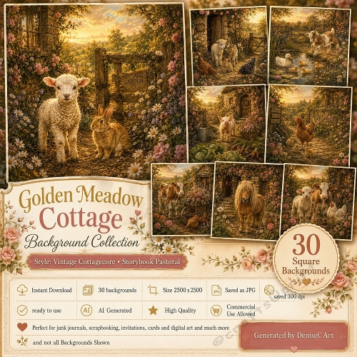 Golden Meadow Cottage Backgrounds