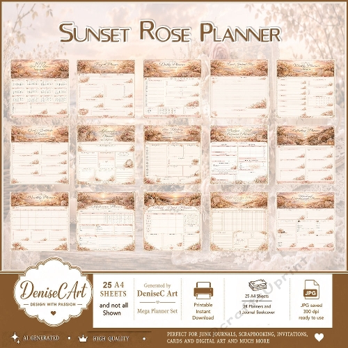 Sunset Rose Planner
