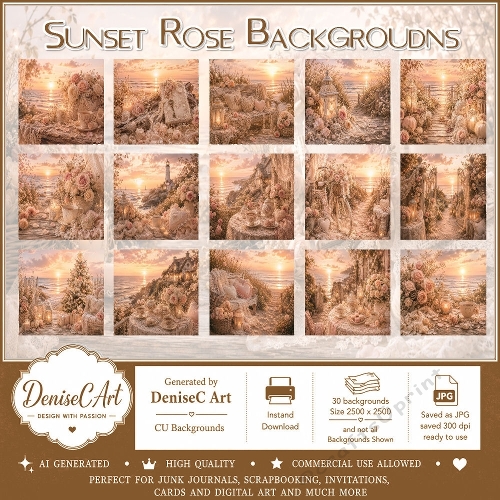 Sunset Rose Backgrounds