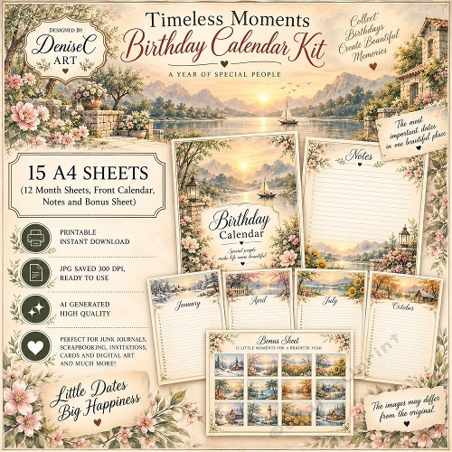 Timeless Moments Birthday Calendar