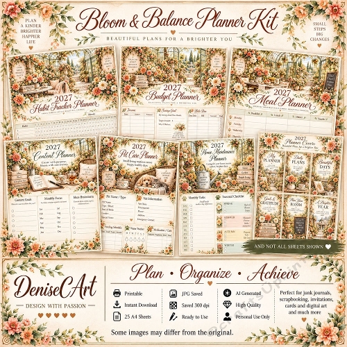 Bloom and Balance Planner