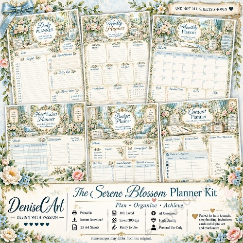 Serene Blossom Planner