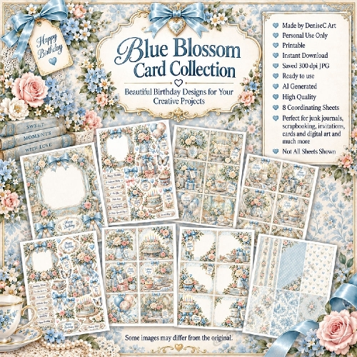 Blue Blossom Card Collection