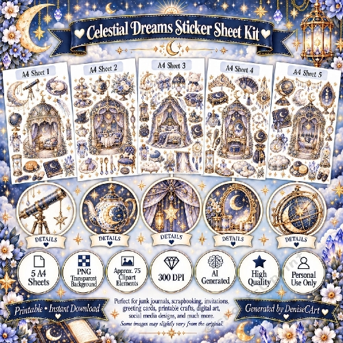 Celestial Dreams Sticker Sheets