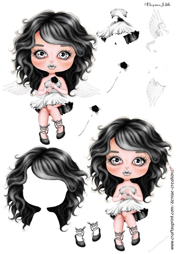 3D Valentine Angel 04 Decoupage