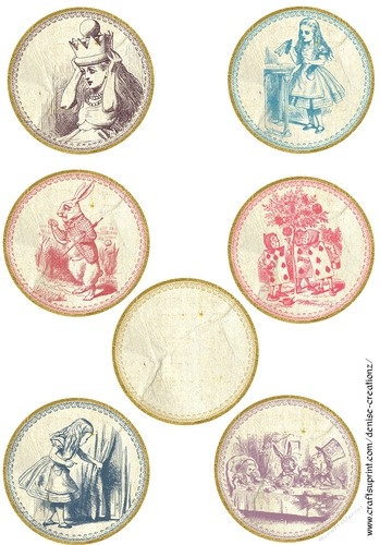 Alice in Wonderland Buttons