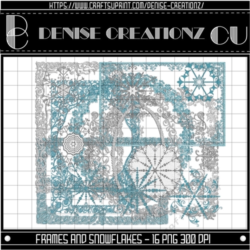 Winter Frames and Snowflakes