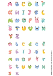 alphabet sheet with
