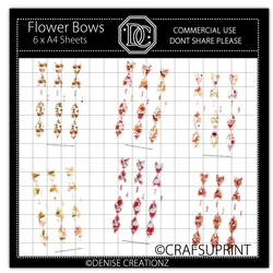 Flower Paper Bows Bundle