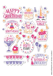 Happy Birthday Stickers