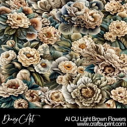 AI CU Light Brown Flowers
