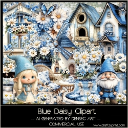 Blue Daisy Clipart