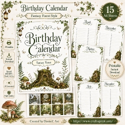 Forest Birthday Calendar