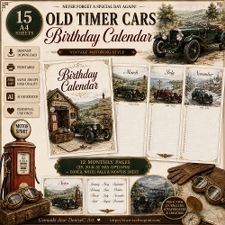 Old Timer Birthday Calendar