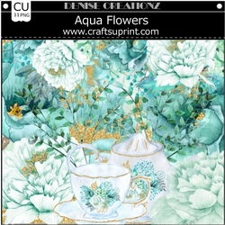 Aqua Flowers