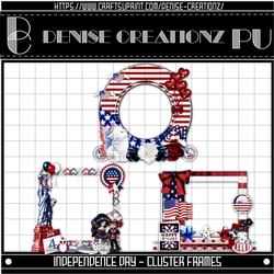 Independence Day Cluster Frames