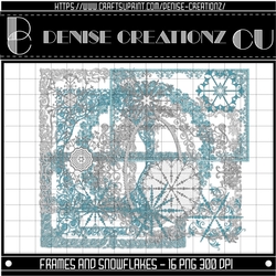 Winter Frames and Snowflakes